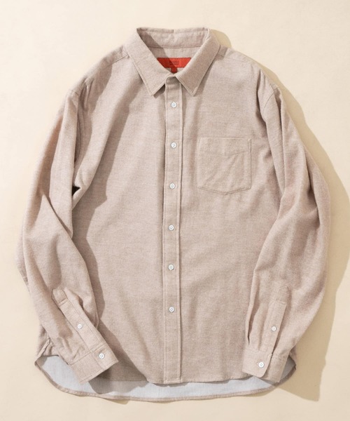 URBAN RESEARCH ROSSO MEN（アーバンリサーチロッソメン）の「ソフトフランネルレギュラーシャツ（シャツ/ブラウス・メンズ・ネイビー/カーキ/ベージュ/ブラウン/ブラック/ブラウン系その他・LARGE/MEDIUM/SMALL/X-LARGE）」の4枚目の写真