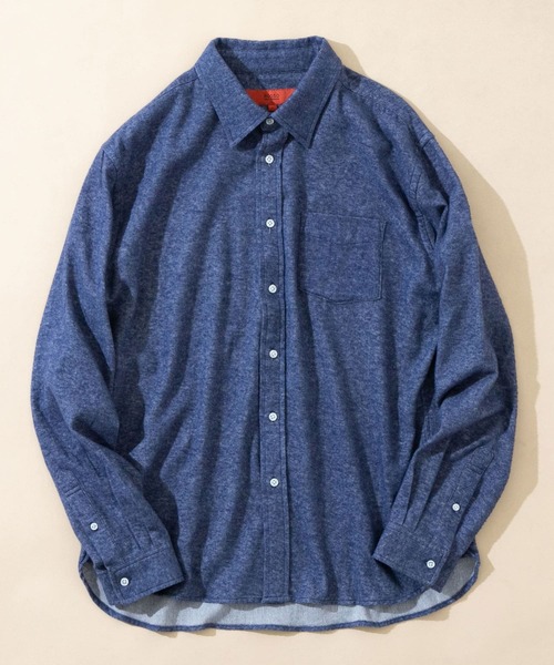 URBAN RESEARCH ROSSO MEN（アーバンリサーチロッソメン）の「ソフトフランネルレギュラーシャツ（シャツ/ブラウス・メンズ・ネイビー/カーキ/ベージュ/ブラウン/ブラック/ブラウン系その他・LARGE/MEDIUM/SMALL/X-LARGE）」の6枚目の写真