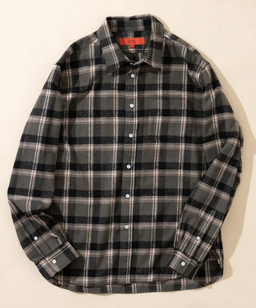 URBAN RESEARCH ROSSO MEN（アーバンリサーチロッソメン）の「ソフトフランネルレギュラーシャツ（シャツ/ブラウス・メンズ・ネイビー/カーキ/ベージュ/ブラウン/ブラック/ブラウン系その他・LARGE/MEDIUM/SMALL/X-LARGE）」の5枚目の写真