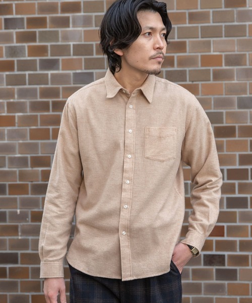 URBAN RESEARCH ROSSO MEN（アーバンリサーチロッソメン）の「ソフトフランネルレギュラーシャツ（シャツ/ブラウス・メンズ・ネイビー/カーキ/ベージュ/ブラウン/ブラック/ブラウン系その他・LARGE/MEDIUM/SMALL/X-LARGE）」の7枚目の写真