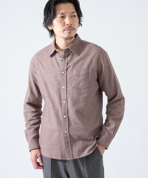 URBAN RESEARCH ROSSO MEN（アーバンリサーチロッソメン）の「ソフトフランネルレギュラーシャツ（シャツ/ブラウス・メンズ・ネイビー/カーキ/ベージュ/ブラウン/ブラック/ブラウン系その他・LARGE/MEDIUM/SMALL/X-LARGE）」の16枚目の写真