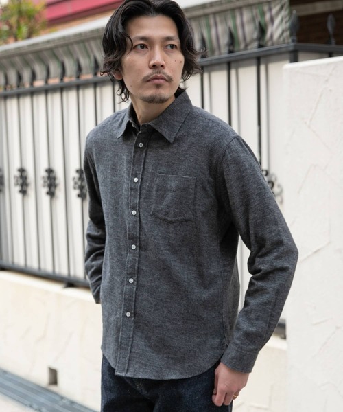 URBAN RESEARCH ROSSO MEN（アーバンリサーチロッソメン）の「ソフトフランネルレギュラーシャツ（シャツ/ブラウス・メンズ・ネイビー/カーキ/ベージュ/ブラウン/ブラック/ブラウン系その他・LARGE/MEDIUM/SMALL/X-LARGE）」の18枚目の写真