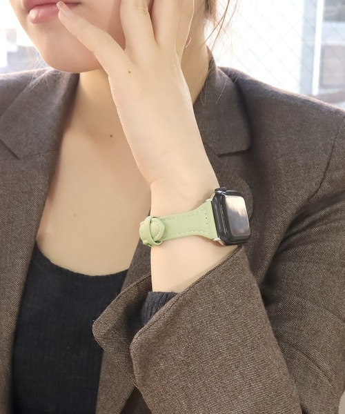 Urban Coral（アーバンコーラル）の「Apple Watch Band / アップルウォッチ バンド 本革スリムレザー / Urban Coral（デジタル腕時計・レディース・ブラック/グレー系その他/ブラウン/モカ/グリーン系その他/イエロー系その他/ベビーピンク/レッド・40mm）」の5枚目の写真