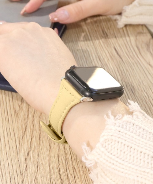 Urban Coral（アーバンコーラル）の「Apple Watch Band / アップルウォッチ バンド 本革スリムレザー / Urban Coral（デジタル腕時計・レディース・ブラック/グレー系その他/ブラウン/モカ/グリーン系その他/イエロー系その他/ベビーピンク/レッド・40mm）」の6枚目の写真