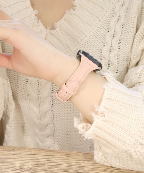 Urban Coral（アーバンコーラル）の「Apple Watch Band / アップルウォッチ バンド 本革スリムレザー / Urban Coral（デジタル腕時計・レディース・ブラック/グレー系その他/ブラウン/モカ/グリーン系その他/イエロー系その他/ベビーピンク/レッド・40mm）」の7枚目の写真