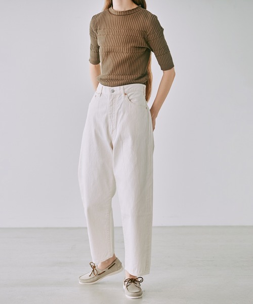 Kaptain Sunshine(キャプテン サンシャイン)の「〈別注〉KAPTAIN SUNSHINE | ワイドデニムトラウザー WOMEN(デニムパンツ・レディース・ブラック/Nat・34)」の18枚目の写真