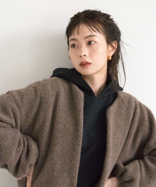 kaene(カエン)の「ロングボアカーディガン【daily collection】(カーディガン/ボレロ・レディース・ブラウン/グレー/オフホワイト・FREE)」の3枚目の写真