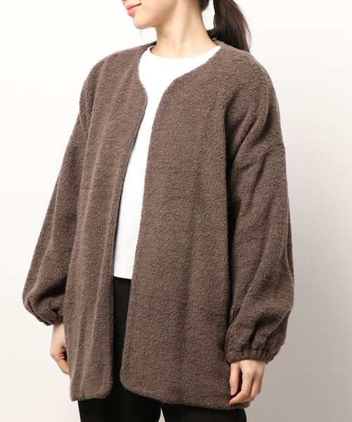 kaene(カエン)の「ロングボアカーディガン【daily collection】(カーディガン/ボレロ・レディース・ブラウン/グレー/オフホワイト・FREE)」の5枚目の写真