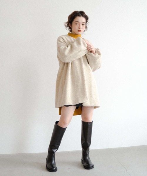 kaene(カエン)の「ロングボアカーディガン【daily collection】(カーディガン/ボレロ・レディース・ブラウン/グレー/オフホワイト・FREE)」の20枚目の写真
