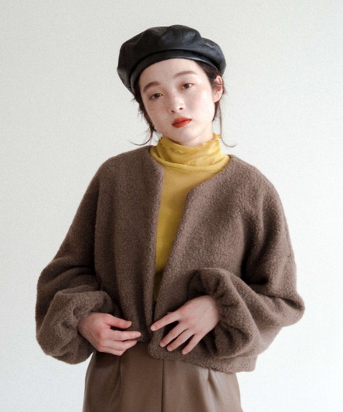 kaene(カエン)の「ロングボアカーディガン【daily collection】(カーディガン/ボレロ・レディース・ブラウン/グレー/オフホワイト・FREE)」の8枚目の写真