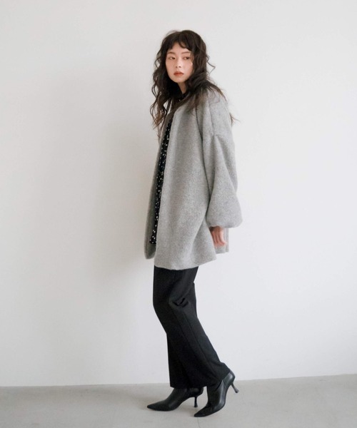 kaene(カエン)の「ロングボアカーディガン【daily collection】(カーディガン/ボレロ・レディース・ブラウン/グレー/オフホワイト・FREE)」の16枚目の写真