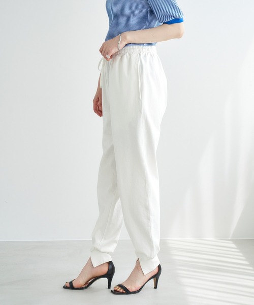 Chaco closet(チャコ クローゼット)の「USAコットン裾スリットカットジョガーパンツ(その他パンツ・レディース・ブラック/オフホワイト/イエロー/グリーン・S/M)」の9枚目の写真