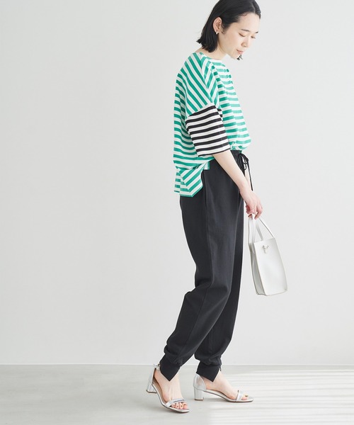 Chaco closet(チャコ クローゼット)の「USAコットン裾スリットカットジョガーパンツ(その他パンツ・レディース・ブラック/オフホワイト/イエロー/グリーン・S/M)」の19枚目の写真