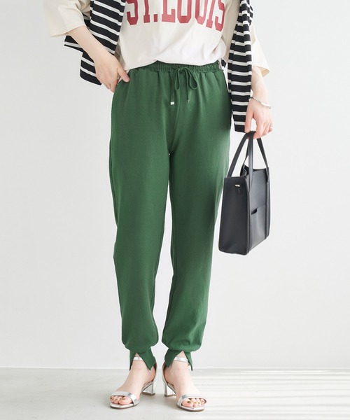 Chaco closet(チャコ クローゼット)の「USAコットン裾スリットカットジョガーパンツ(その他パンツ・レディース・ブラック/オフホワイト/イエロー/グリーン・S/M)」の20枚目の写真