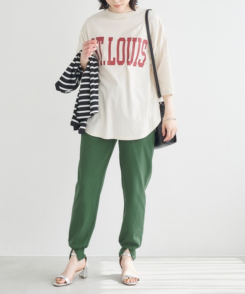 Chaco closet(チャコ クローゼット)の「USAコットン裾スリットカットジョガーパンツ(その他パンツ・レディース・ブラック/オフホワイト/イエロー/グリーン・S/M)」の21枚目の写真