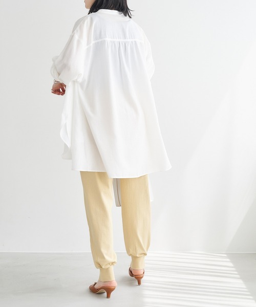 Chaco closet(チャコ クローゼット)の「USAコットン裾スリットカットジョガーパンツ(その他パンツ・レディース・ブラック/オフホワイト/イエロー/グリーン・S/M)」の22枚目の写真