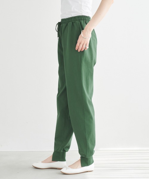 Chaco closet(チャコ クローゼット)の「USAコットン裾スリットカットジョガーパンツ(その他パンツ・レディース・ブラック/オフホワイト/イエロー/グリーン・S/M)」の7枚目の写真