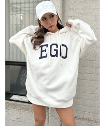 EGO刺繍ユニセックスパーカー