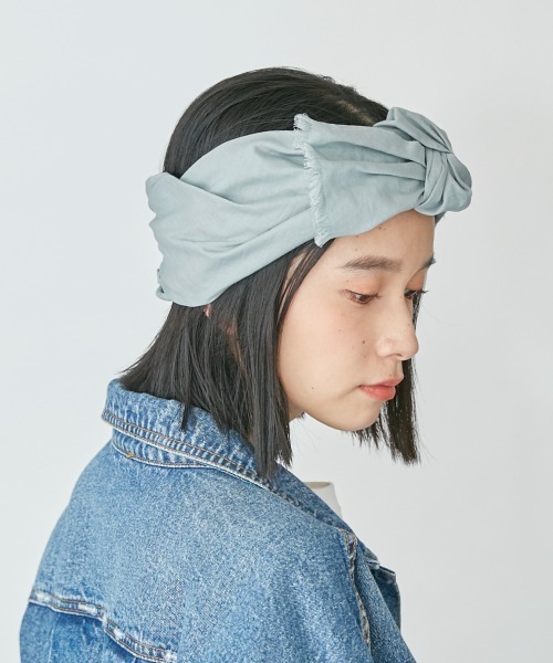 OVERRIDE（オーバーライド）の「OVERRIDE PLAIN RELAX HAIRBAND（ヘアバンド・レディース・ブラック/ブルーグレー/グリーン/ライトベージュ・FREE）」の12枚目の写真