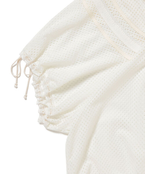 BEAMS BOY（ビームスボーイ）の「maturely / Mesh Dot Short Smock（シャツ/ブラウス・レディース・ホワイト/ブラック・ONE SIZE）」の11枚目の写真