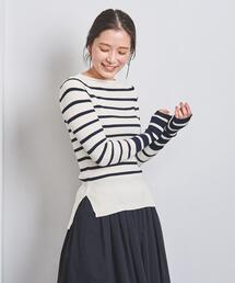 WRAPINKNOT | 【別注】＜WRAPINKNOT＞ボーダー ロングスリーブ リブニット(ニット/セーター)