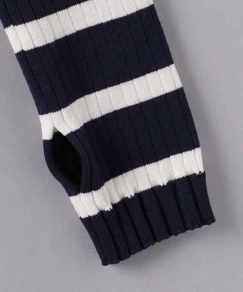 WRAPINKNOT(ラッピンノット)の「【別注】<WRAPINKNOT>ボーダー ロングスリーブ リブニット(ニット/セーター・レディース・オフホワイト/ブラック・FREE)」の3枚目の写真