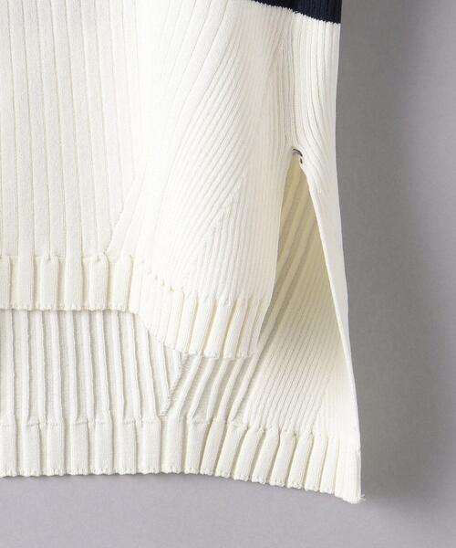 WRAPINKNOT(ラッピンノット)の「【別注】<WRAPINKNOT>ボーダー ロングスリーブ リブニット(ニット/セーター・レディース・オフホワイト/ブラック・FREE)」の4枚目の写真