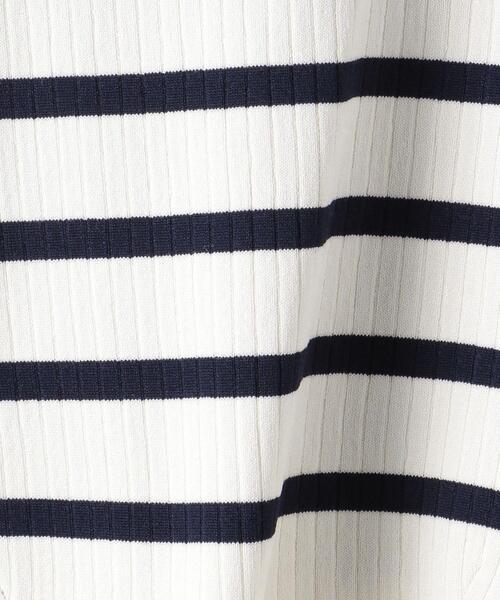WRAPINKNOT(ラッピンノット)の「【別注】<WRAPINKNOT>ボーダー ロングスリーブ リブニット(ニット/セーター・レディース・オフホワイト/ブラック・FREE)」の5枚目の写真