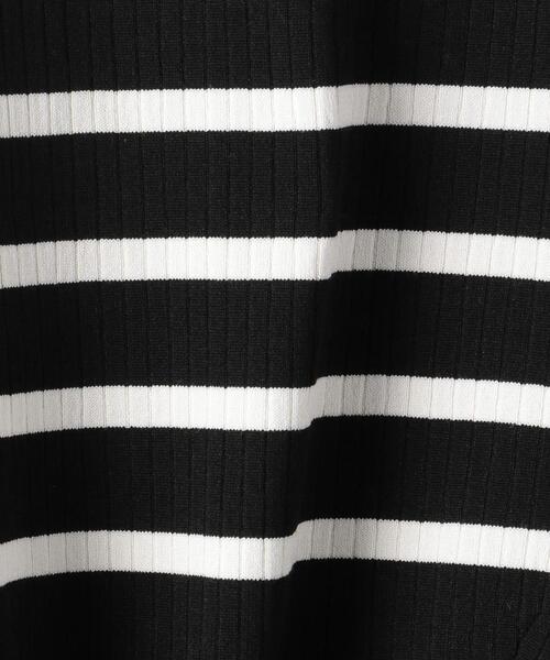 WRAPINKNOT(ラッピンノット)の「【別注】<WRAPINKNOT>ボーダー ロングスリーブ リブニット(ニット/セーター・レディース・オフホワイト/ブラック・FREE)」の7枚目の写真