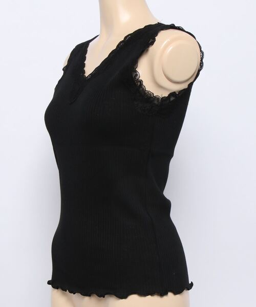 RETRO GIRL（レトロガール）の「2WAYレースタンクトップ（タンクトップ・レディース・ブラック/オフホワイト/ブルー/ライトベージュ・FREE）」の6枚目の写真