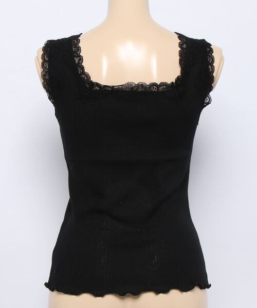 RETRO GIRL（レトロガール）の「2WAYレースタンクトップ（タンクトップ・レディース・ブラック/オフホワイト/ブルー/ライトベージュ・FREE）」の5枚目の写真