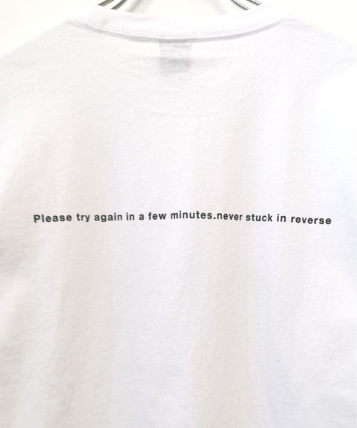 TRAP/U (トラップユー)の「フロント メッセージプリント コットン 天竺 ロングTシャツ(Tシャツ/カットソー・メンズ・グリーン系その他/ブラック/ホワイト・L/M)」の9枚目の写真