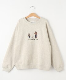 BASECONTROL | ◆KIDS 刺繍デザイン 裏毛クルーネックスウェット(スウェット)