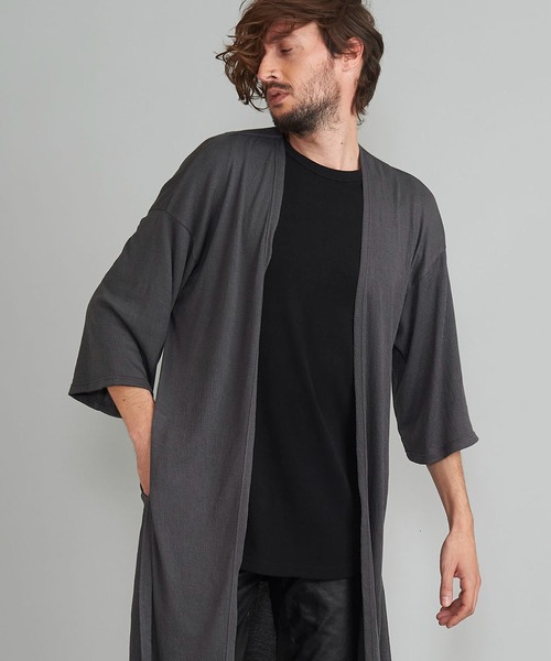 NO ID.（ノーアイディ）の「ボタンレス七分袖カーディガン  