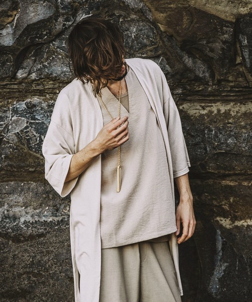 NO ID.（ノーアイディ）の「ボタンレス七分袖カーディガン  