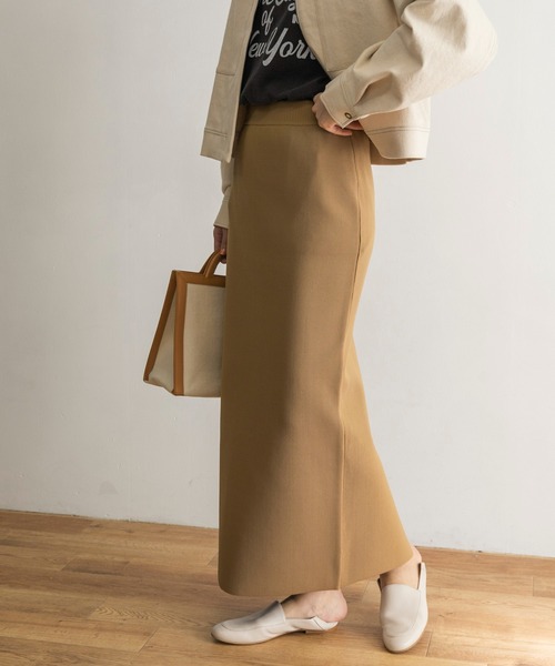 URBAN RESEARCH（アーバンリサーチ）の「ライトニットタイトスカート（スカート・レディース・ネイビー/ベージュ系その他・38/36）」の3枚目の写真