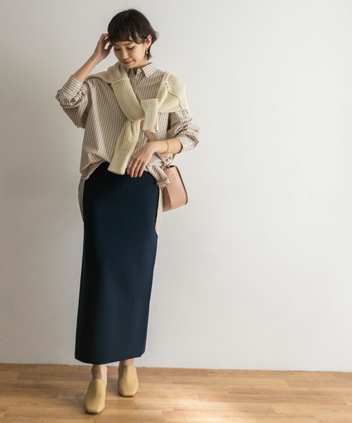 URBAN RESEARCH（アーバンリサーチ）の「ライトニットタイトスカート（スカート・レディース・ネイビー/ベージュ系その他・38/36）」の17枚目の写真