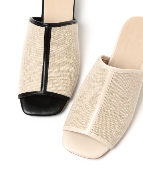 LAKOLE（ラコレ）の「キャンバスミュールサンダル / 265968（サンダル・レディース・ブラック/オフホワイト・MEDIUM/LARGE）」の22枚目の写真