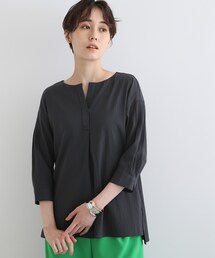 INDIVI | 【洗える/SETUP可能/WEB限定カラー】キーネックデザインブラウス(シャツ/ブラウス)