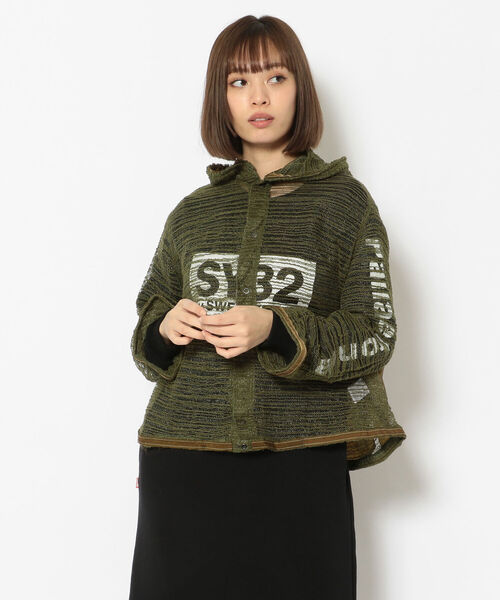 RehersalL(リハーズオール)の「rehersall/リハーズオール/バックフリルモスキートパーカー(カーディガン/ボレロ・レディース・カーキ・FREE)」の2枚目の写真