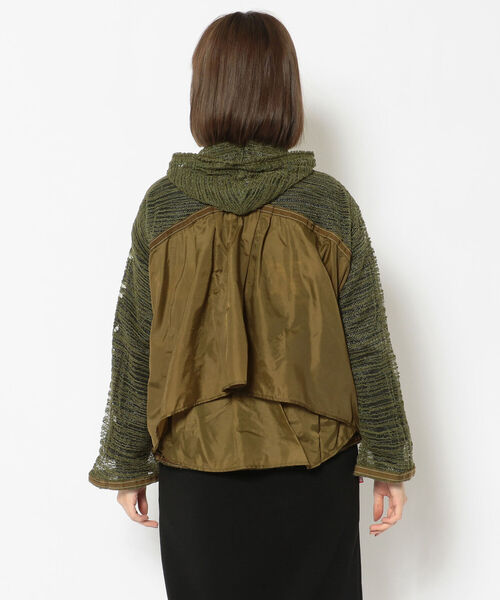 RehersalL(リハーズオール)の「rehersall/リハーズオール/バックフリルモスキートパーカー(カーディガン/ボレロ・レディース・カーキ・FREE)」の11枚目の写真