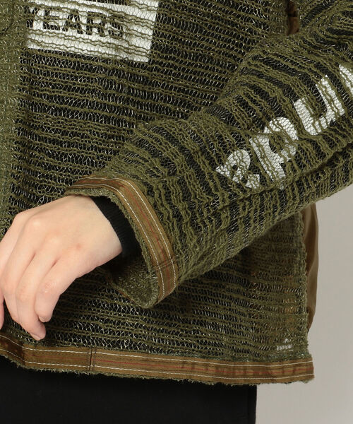 RehersalL(リハーズオール)の「rehersall/リハーズオール/バックフリルモスキートパーカー(カーディガン/ボレロ・レディース・カーキ・FREE)」の7枚目の写真