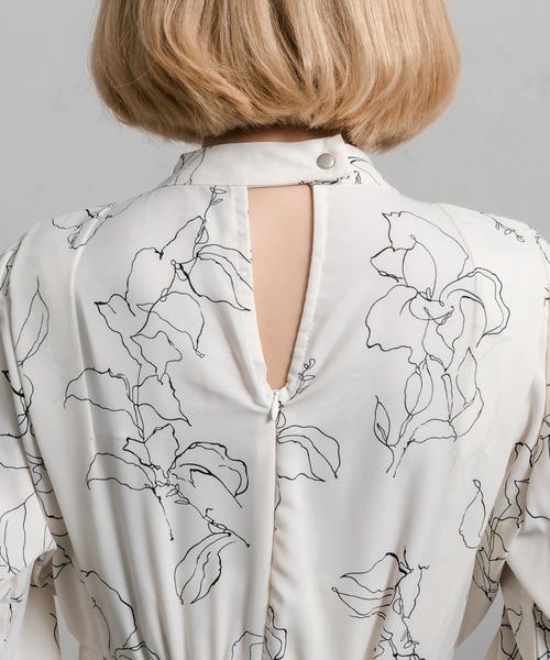 Ezick（エジック）の「モノトーンフラワーワンピース（ワンピース・レディース・ホワイト系その他/ブラック系その他・FREE）」の9枚目の写真