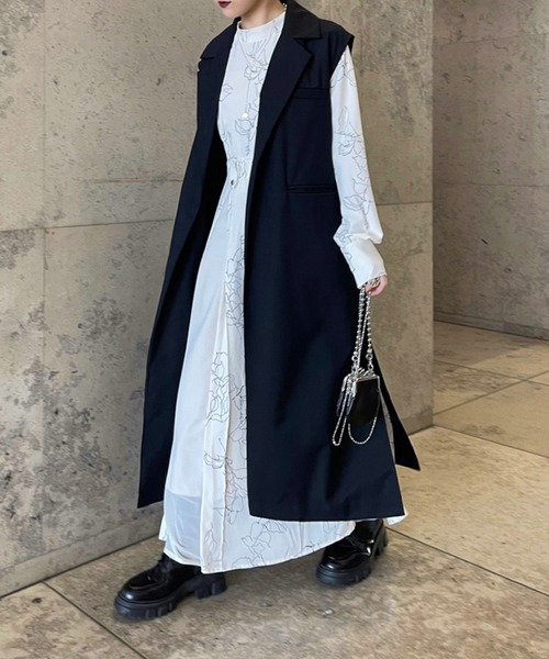 Ezick（エジック）の「モノトーンフラワーワンピース（ワンピース・レディース・ホワイト系その他/ブラック系その他・FREE）」の13枚目の写真