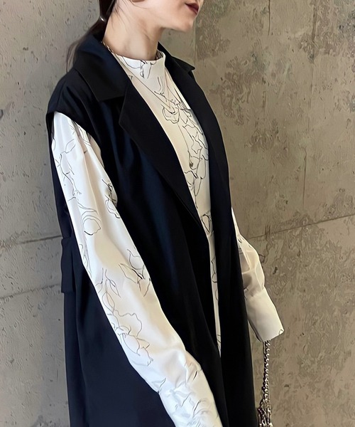 Ezick（エジック）の「モノトーンフラワーワンピース（ワンピース・レディース・ホワイト系その他/ブラック系その他・FREE）」の15枚目の写真