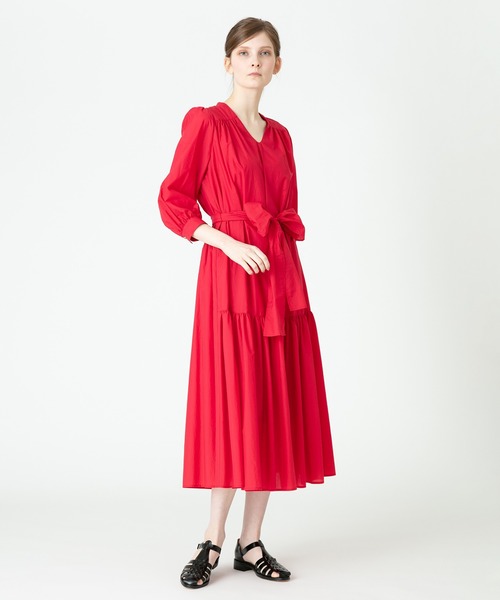 旬新作続々入荷 Loulou Willoughby Willoughby ルルウィルビー のワンピース ワンピース ドレス ナイロンコットンタフタギャザーワンピース ワンピース Willoughby Loulou Willoughby ルルウィルビー のファッション 上級品 特価