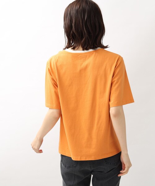 Lee（リー）の「【Lee】別注リンガーTシャツ（Tシャツ/カットソー・レディース・アイボリー/オレンジ/グレー系その他・02/03）」の6枚目の写真