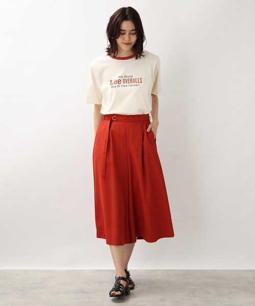 Lee（リー）の「【Lee】別注リンガーTシャツ（Tシャツ/カットソー・レディース・アイボリー/オレンジ/グレー系その他・02/03）」の14枚目の写真