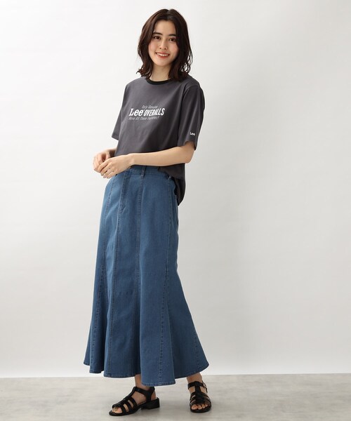 Lee（リー）の「【Lee】別注リンガーTシャツ（Tシャツ/カットソー・レディース・アイボリー/オレンジ/グレー系その他・02/03）」の16枚目の写真