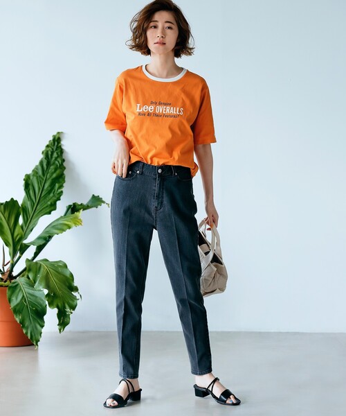 Lee（リー）の「【Lee】別注リンガーTシャツ（Tシャツ/カットソー・レディース・アイボリー/オレンジ/グレー系その他・02/03）」の20枚目の写真